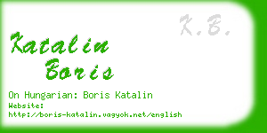 katalin boris business card